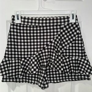 PrettyLittleThing Gingham Frill Short